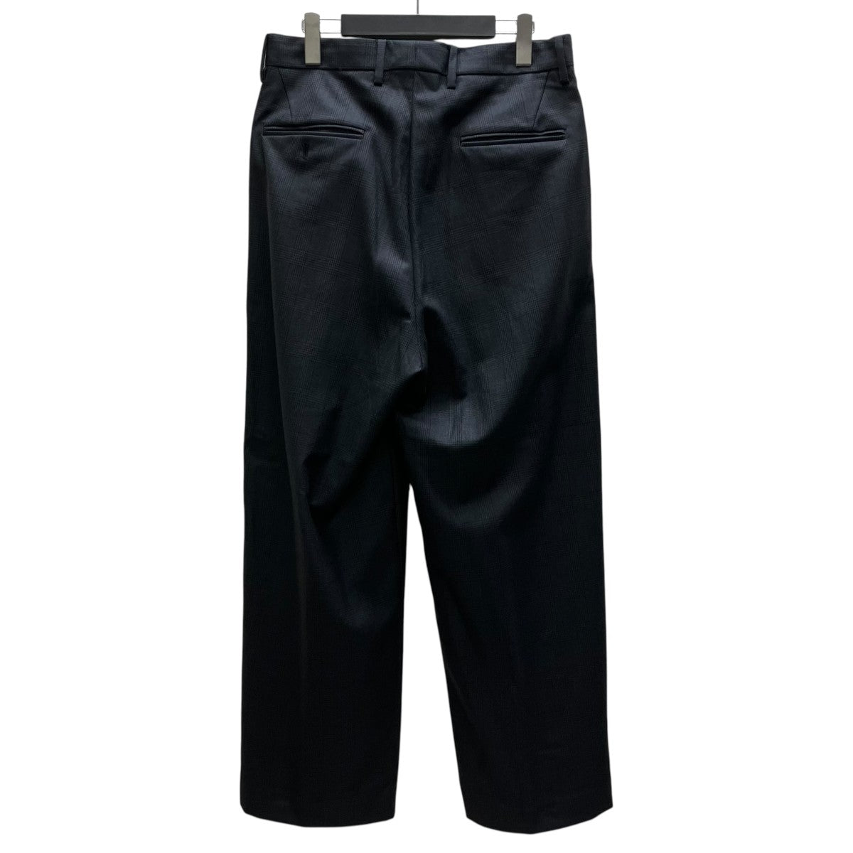 WOOL GLEN CHECK - 1 TUCK PANTS スラックス