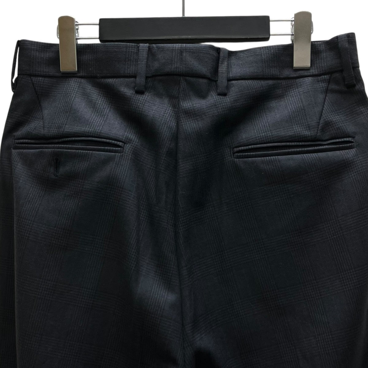 WOOL GLEN CHECK - 1 TUCK PANTS スラックス