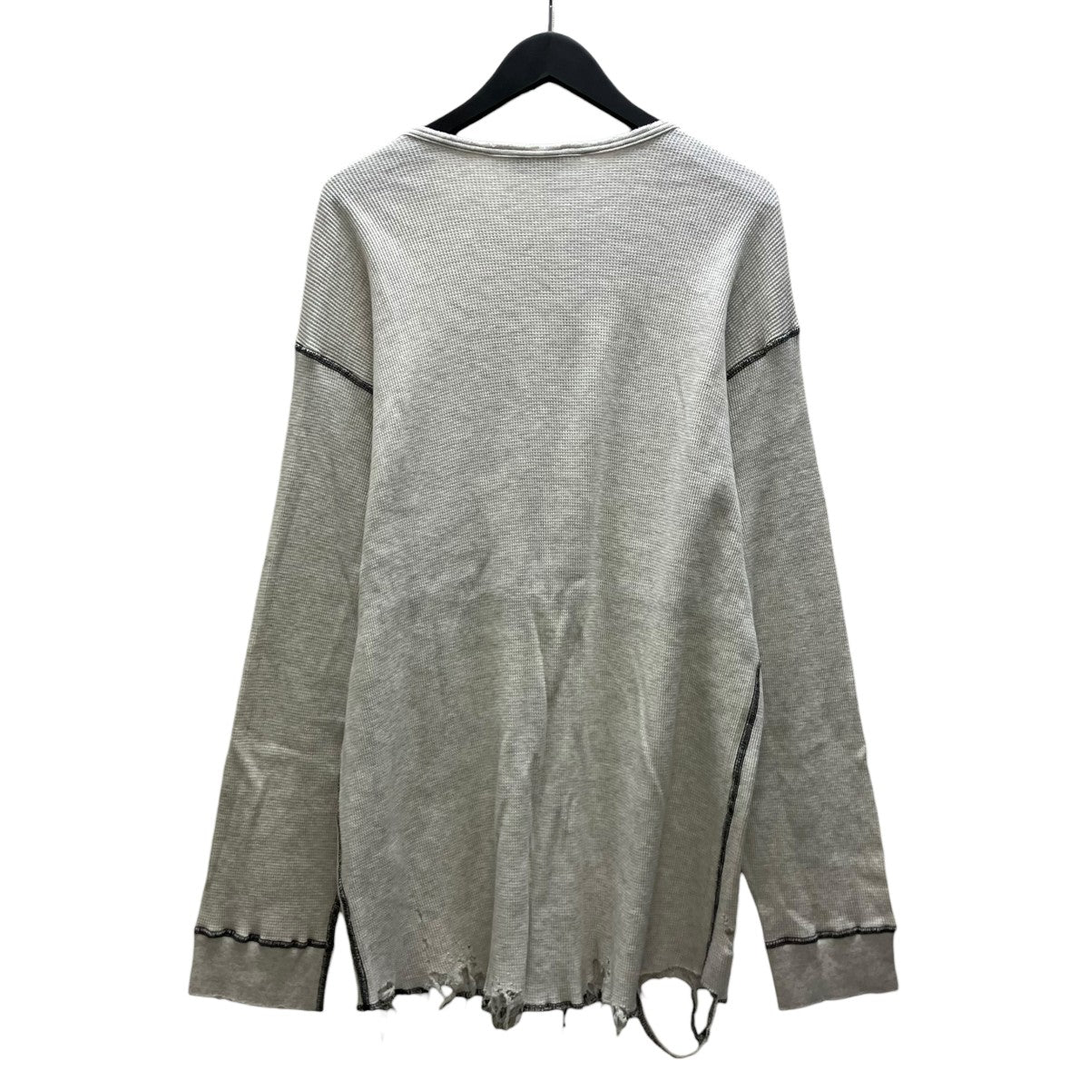 DAMAGE WAFFLE CREW LS T-SHIRTダメージワッフルクルーロングスリーブTシャツ