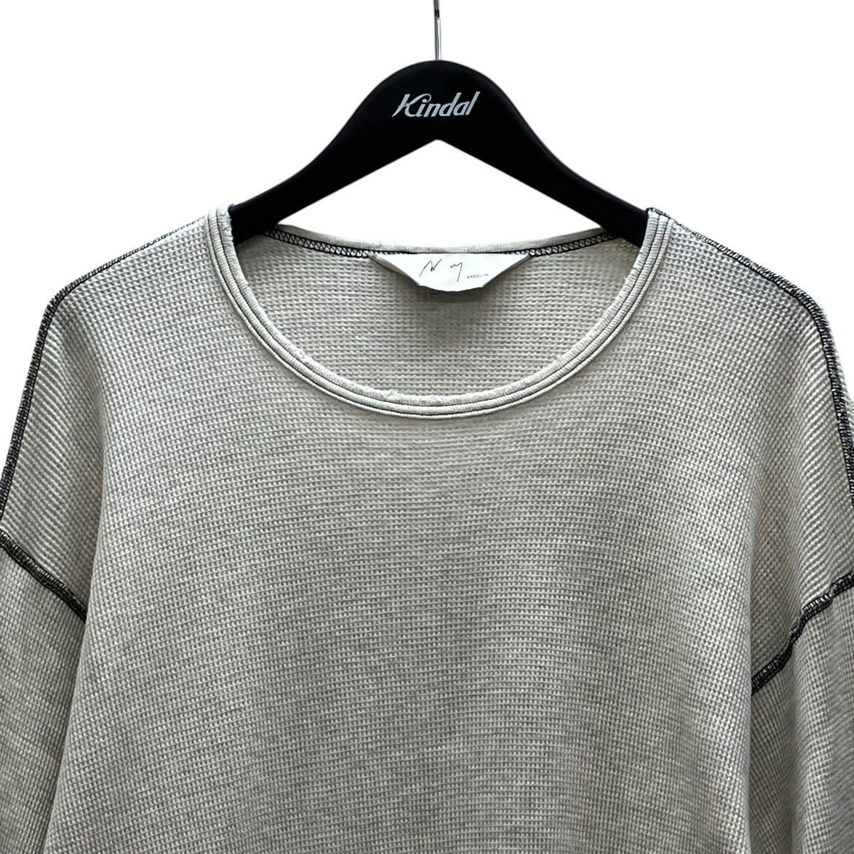 DAMAGE WAFFLE CREW LS T-SHIRTダメージワッフルクルーロングスリーブTシャツ