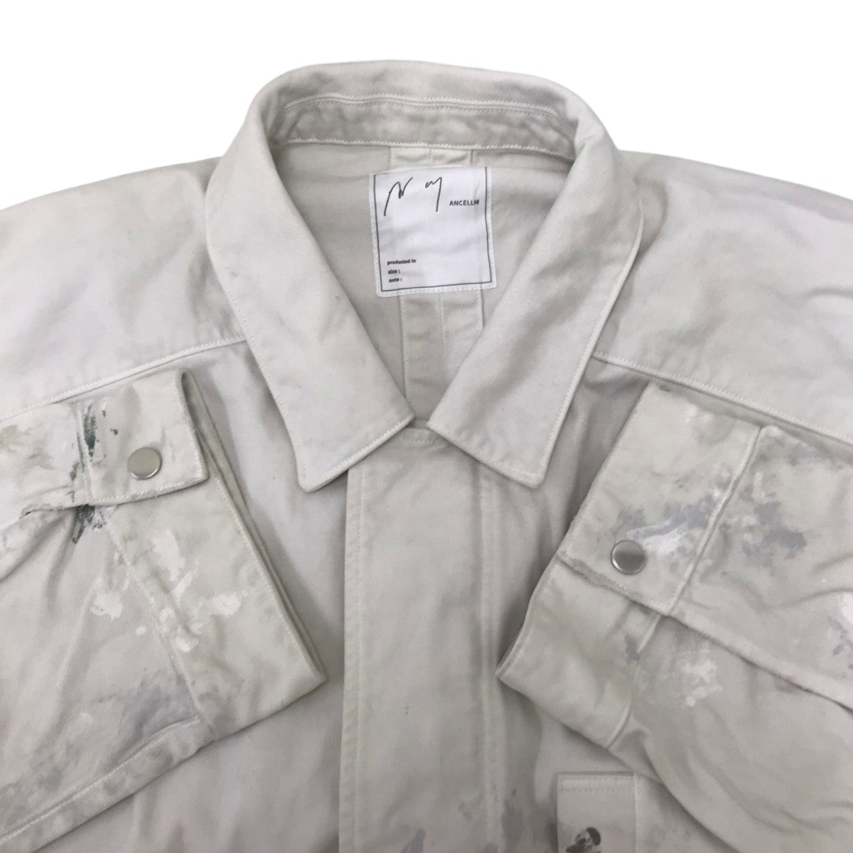 HIGHCOUNT DRILL AGING JACKET ペイント加工ジャケット