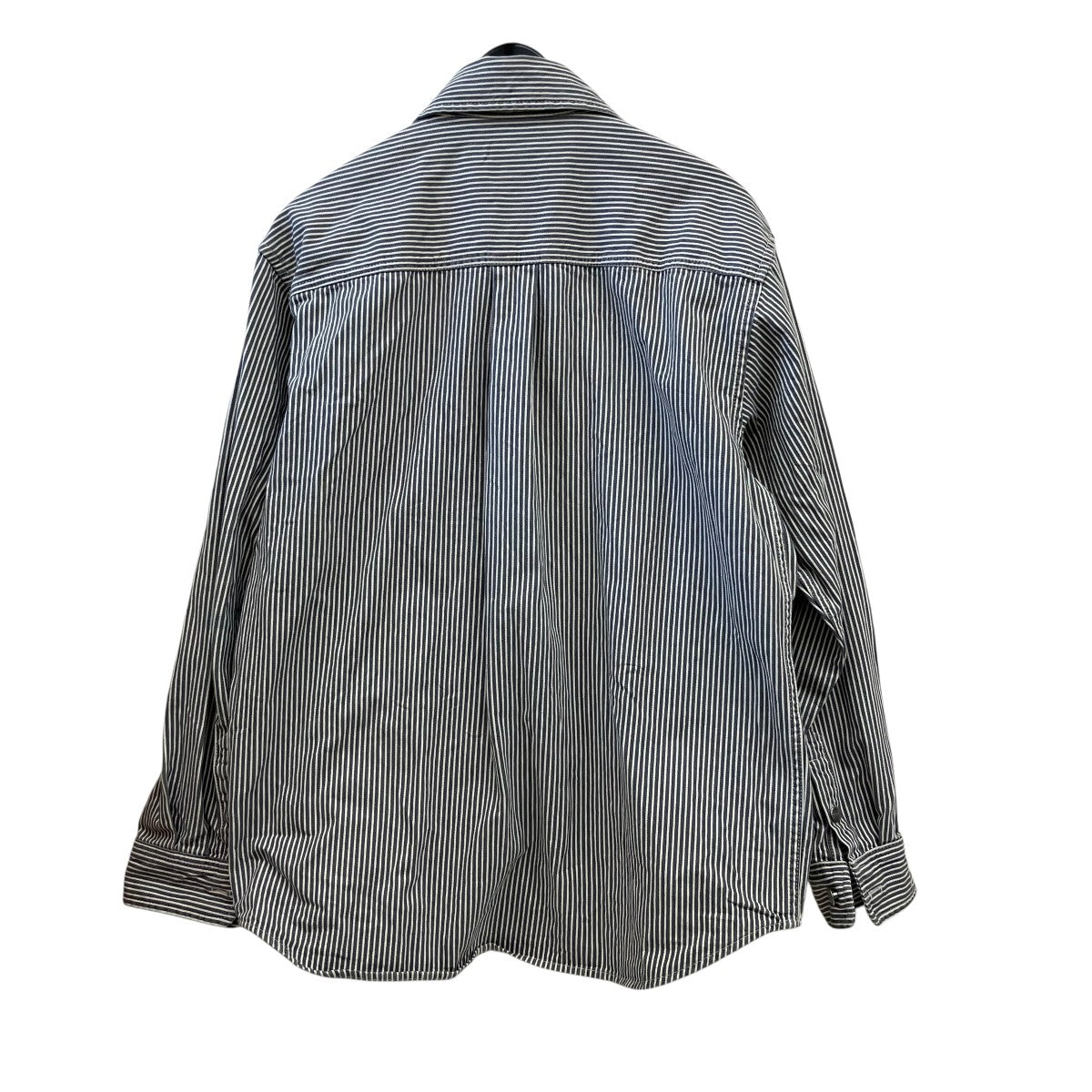 26SSMercer Shirt Jac - Mercer Stripe， Graphite   Wax， Stone washedストライプジップジャケットI036495