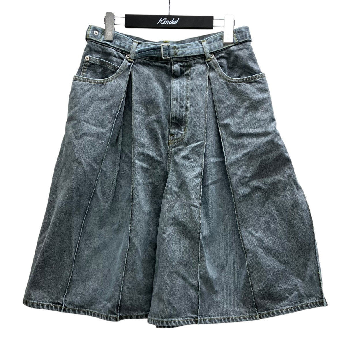 selvedge denim o d tuck skirt pants タックスカートパンツ