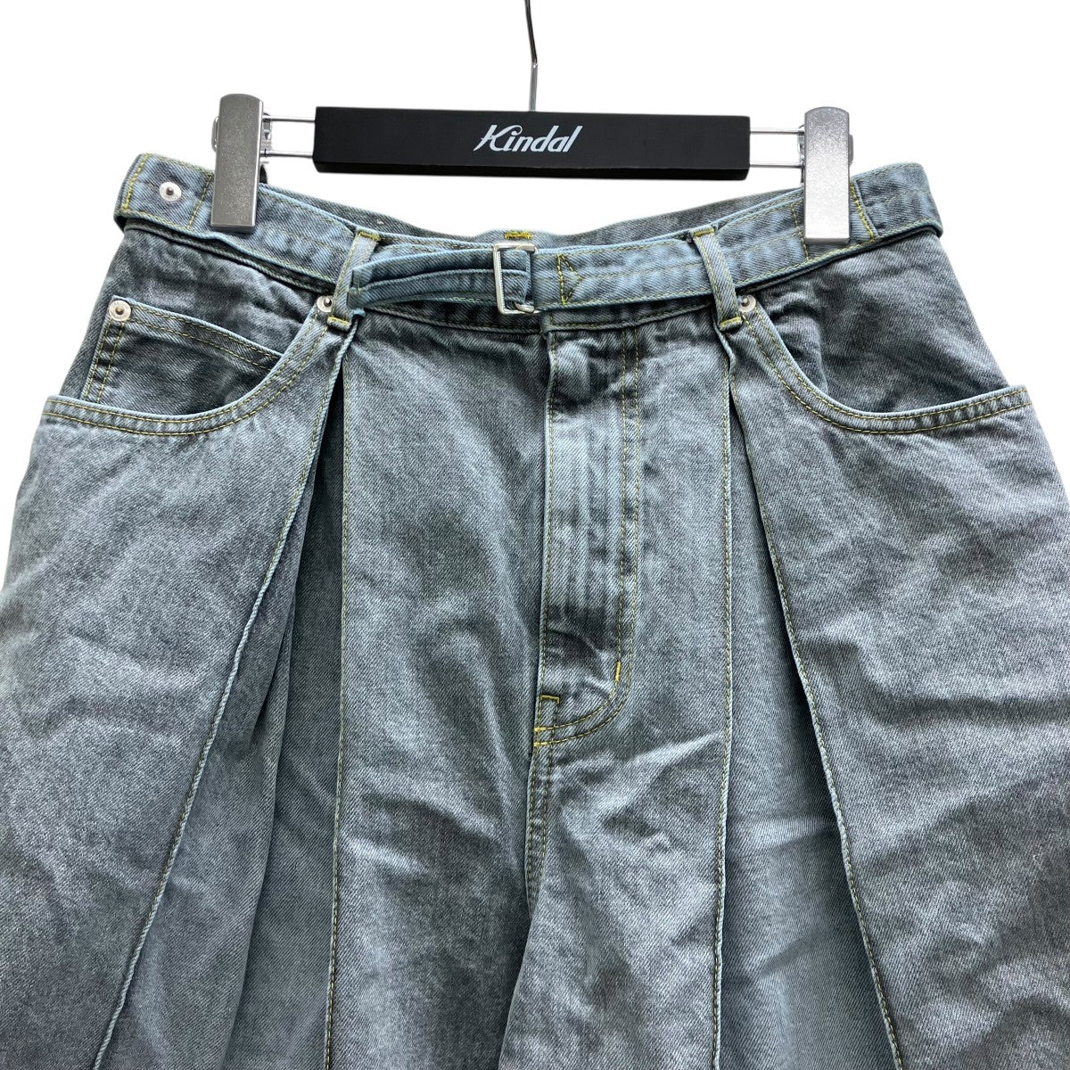 selvedge denim o d tuck skirt pants タックスカートパンツ