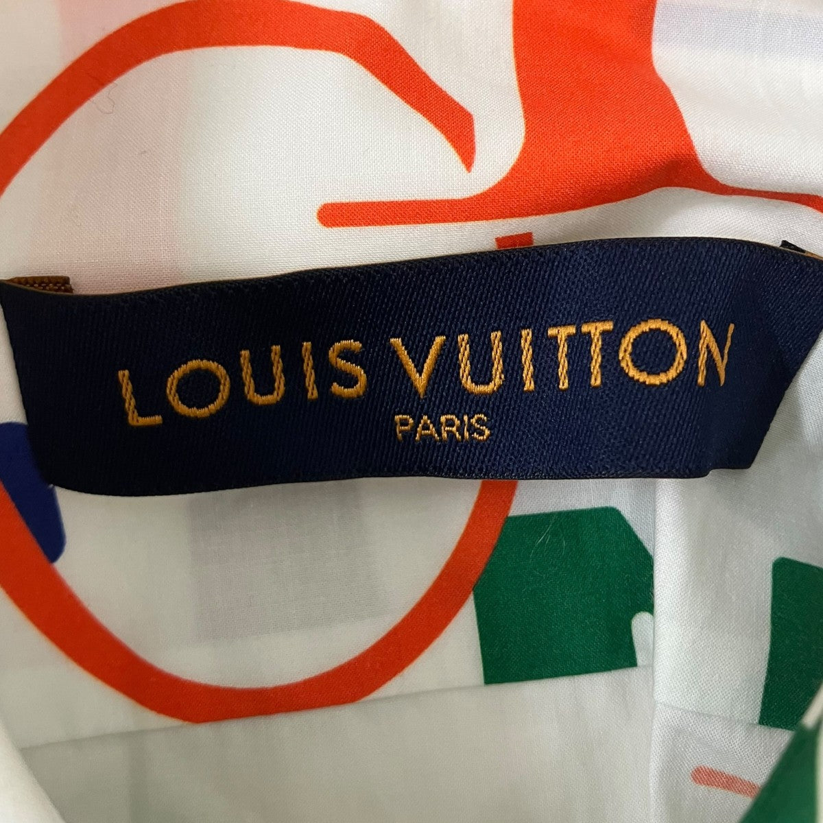 Louis Vuitton 半袖シャツ オレンジ/ホワイト LOUIS VUITTON(ルイヴィトン) 半袖シャツ RM202M XDO HJS05W ホワイト