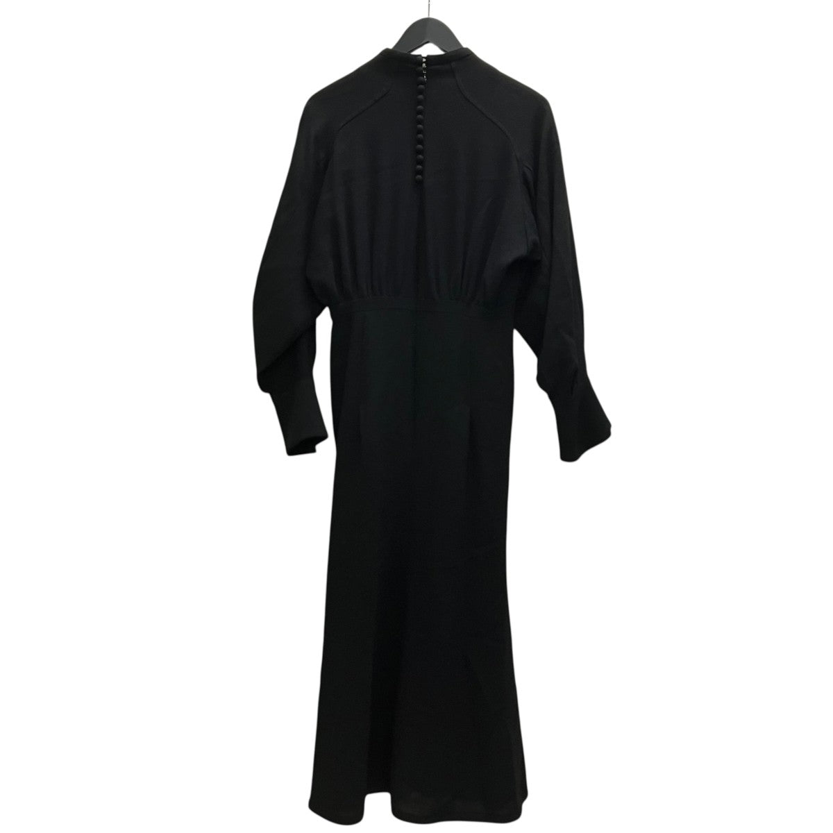 Wool Georgette Flare Dress 長袖ワンピース