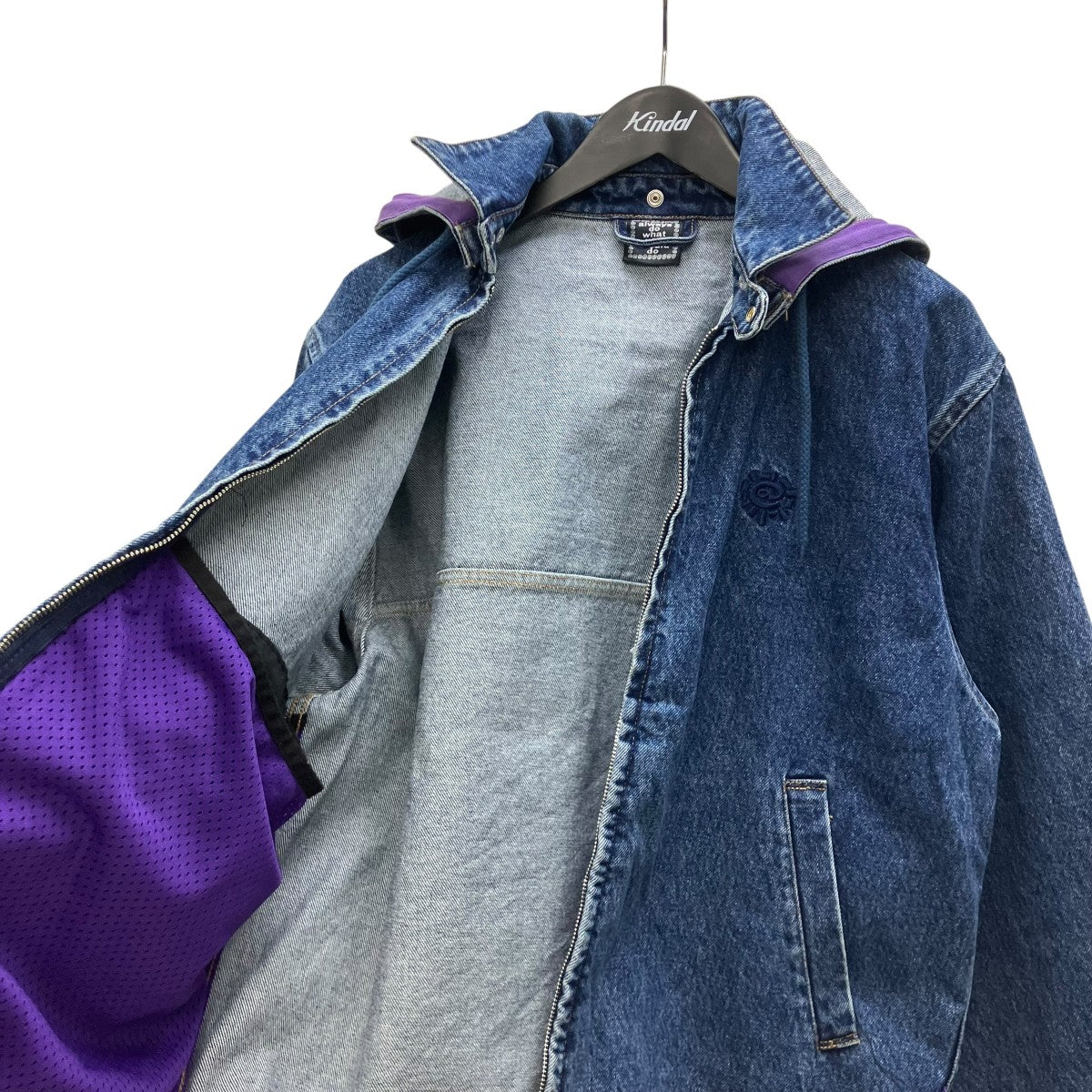 indigo grey silver label denim jacket