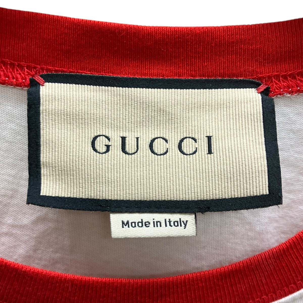ロゴプリントアップリケTシャツ