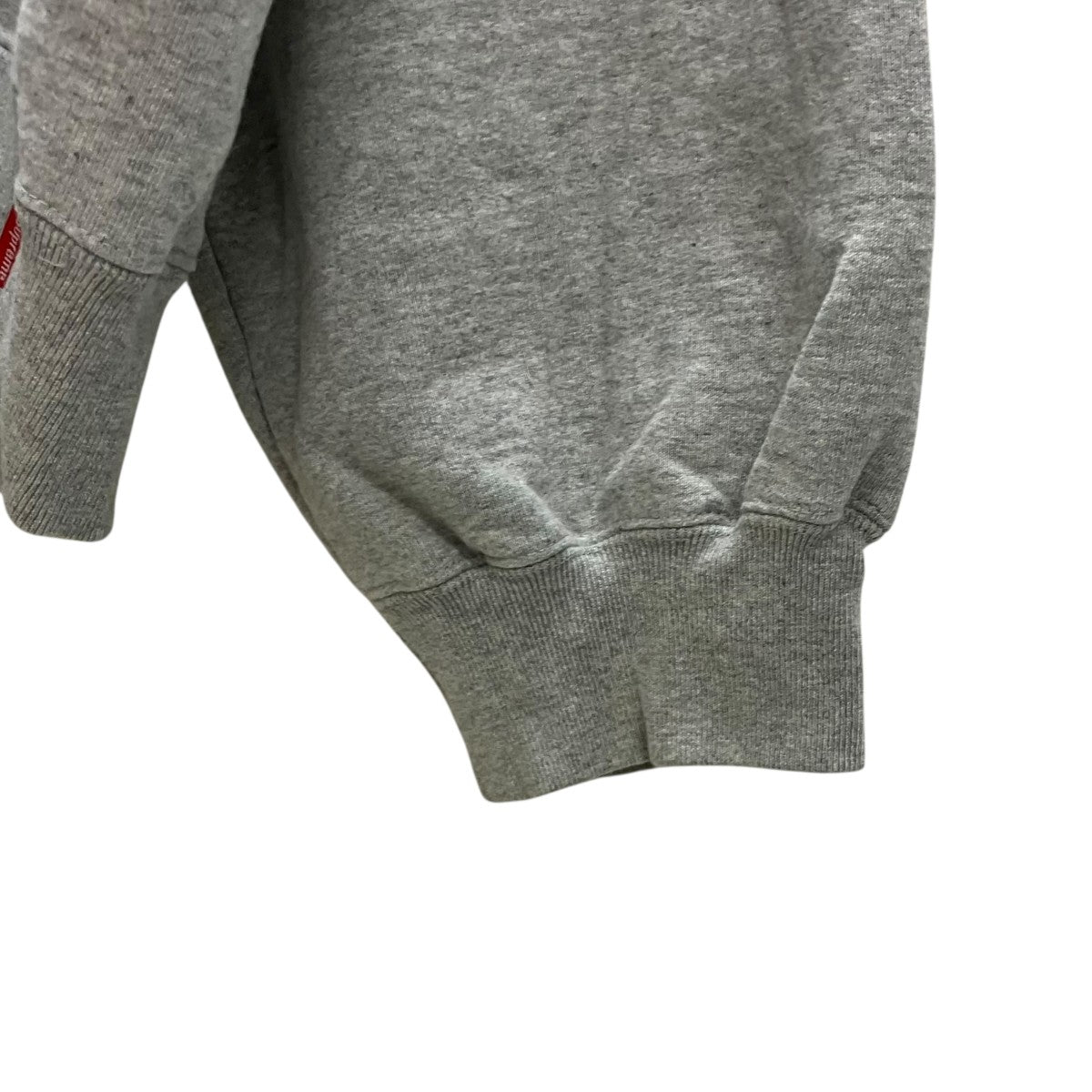 23FW collegiate patchwork leather hooded sweatshirtプルオーバーパーカー