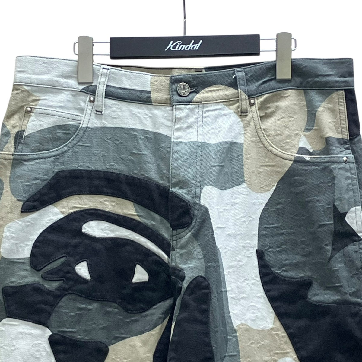 23AW Kidsuper Monogram Patchwork Denim Pants パッチワークポートレートデニムパンツ