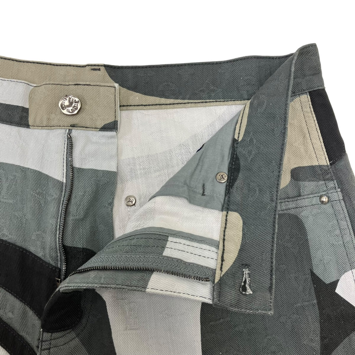 23AW Kidsuper Monogram Patchwork Denim Pants パッチワークポートレートデニムパンツ
