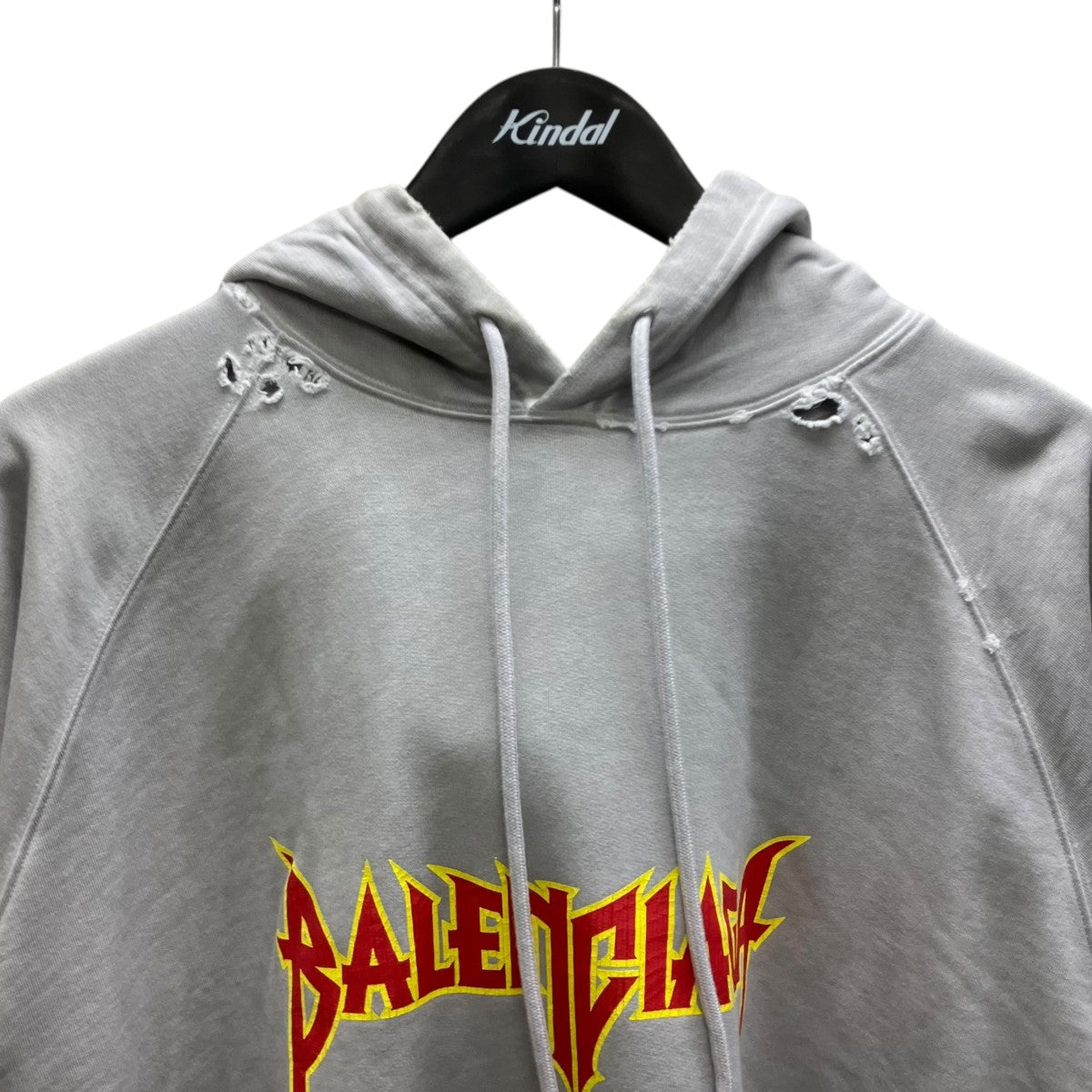 Metal Hoodie Oversized in black me ロゴプリントパーカー