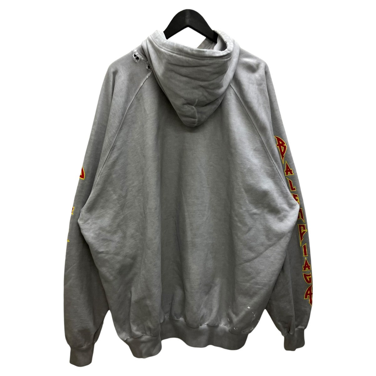 Metal Hoodie Oversized in black me ロゴプリントパーカー