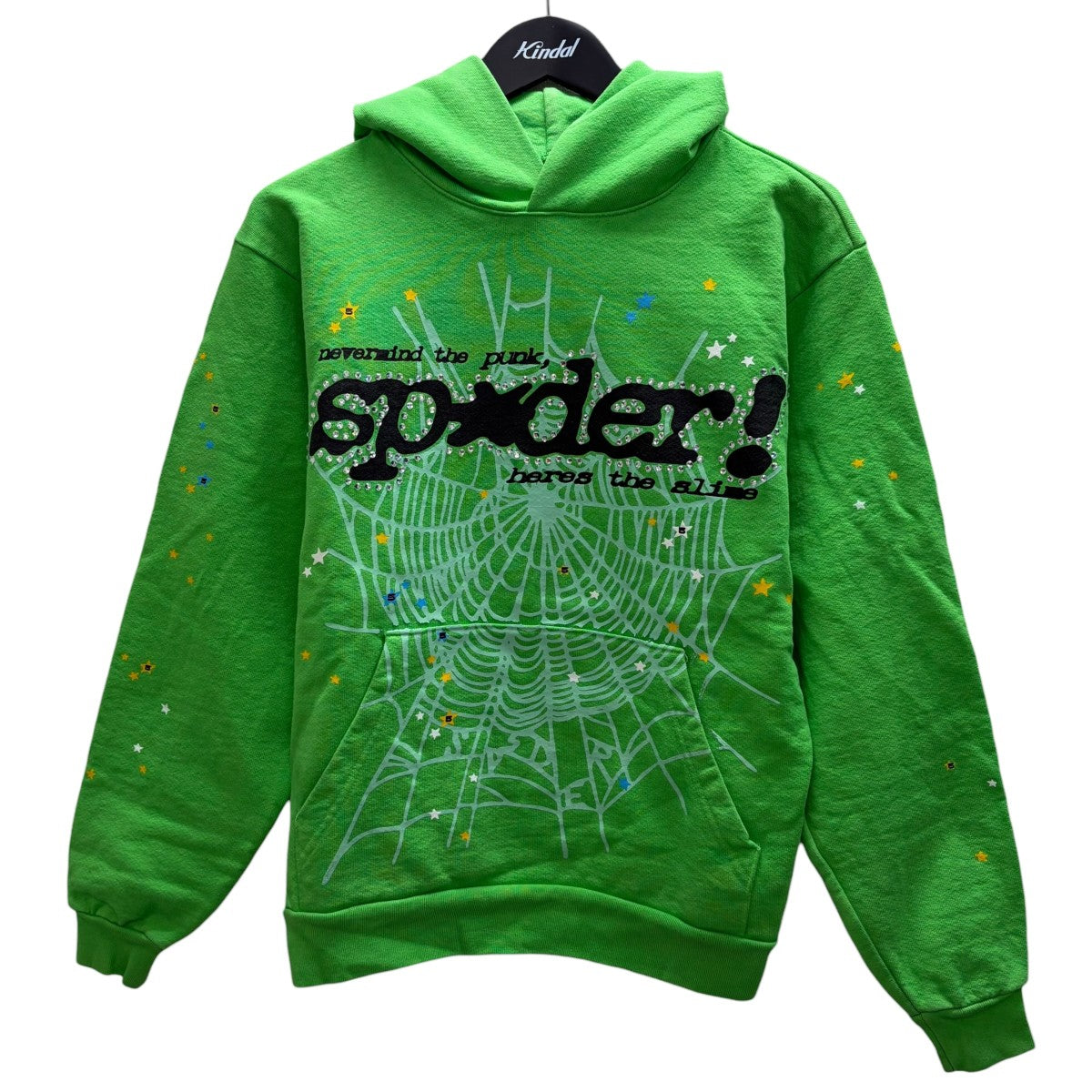 sp5der(スパイダー) 25FW Sp5der Punk V2パーカー グリーン サイズ XS