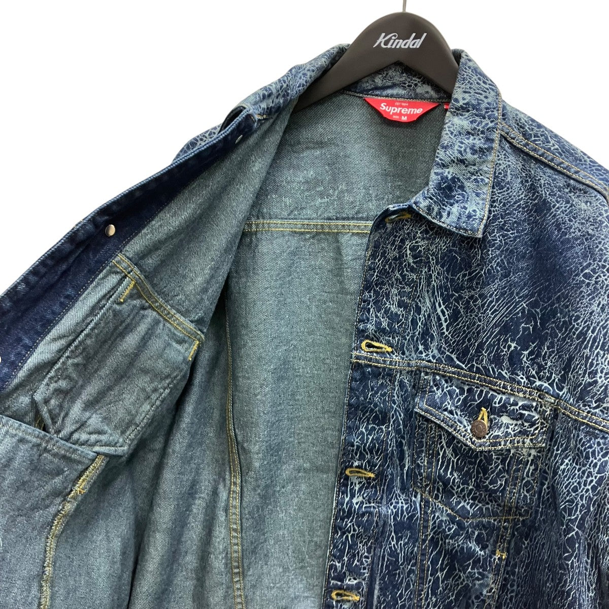 23FWCrackle Denim  Trucker Jacketデニムジャケット