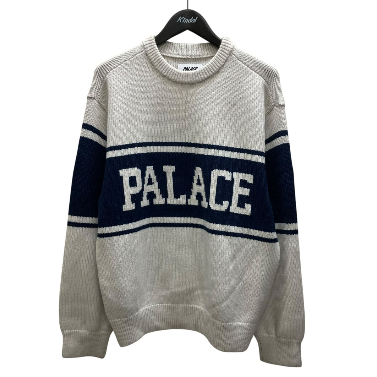PALACE 26SSCOLLEGE STRIPE KNITニットセーター 古着・中古-1枚目のアイテム画像
