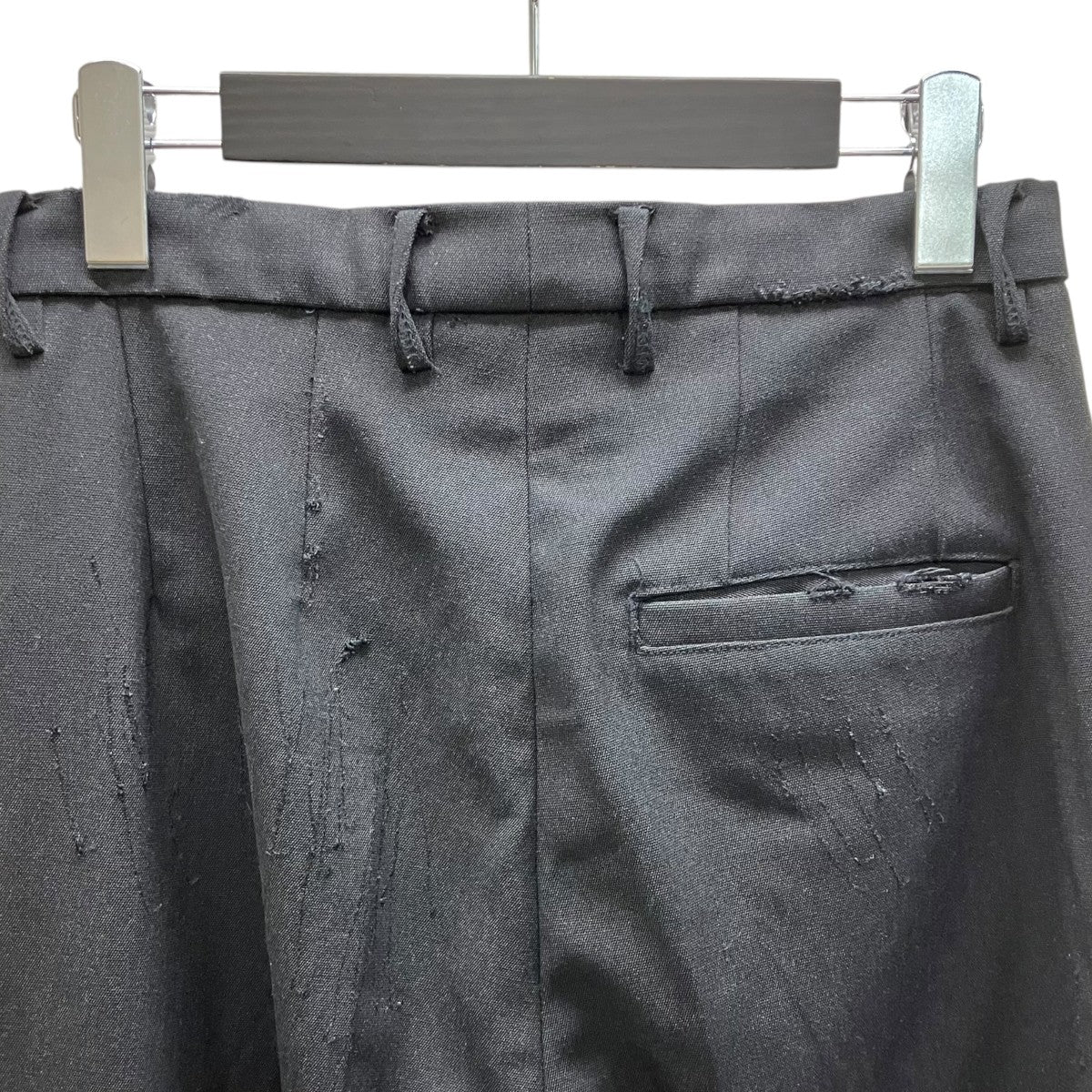 AGED CANVAS WIDE TROUSERS スラックス