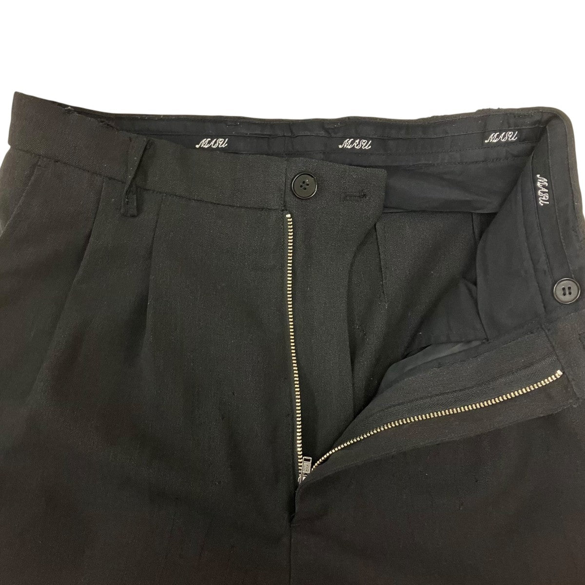 AGED CANVAS WIDE TROUSERS スラックス