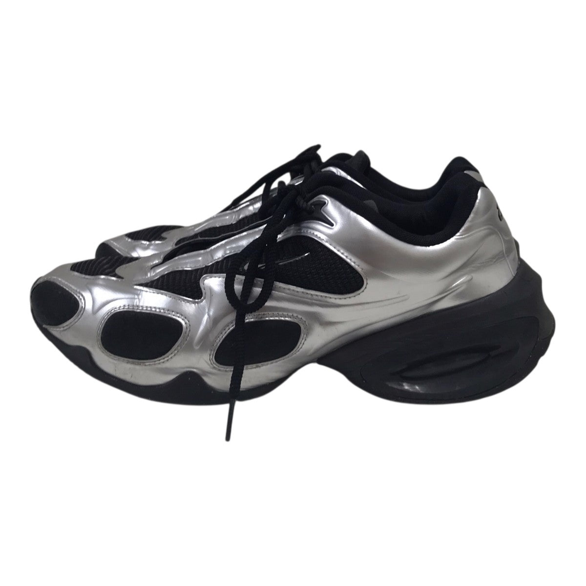 NIKE WMNS AIR MAX MUSE BLACK METALLIC SILVER ローカットスニーカー