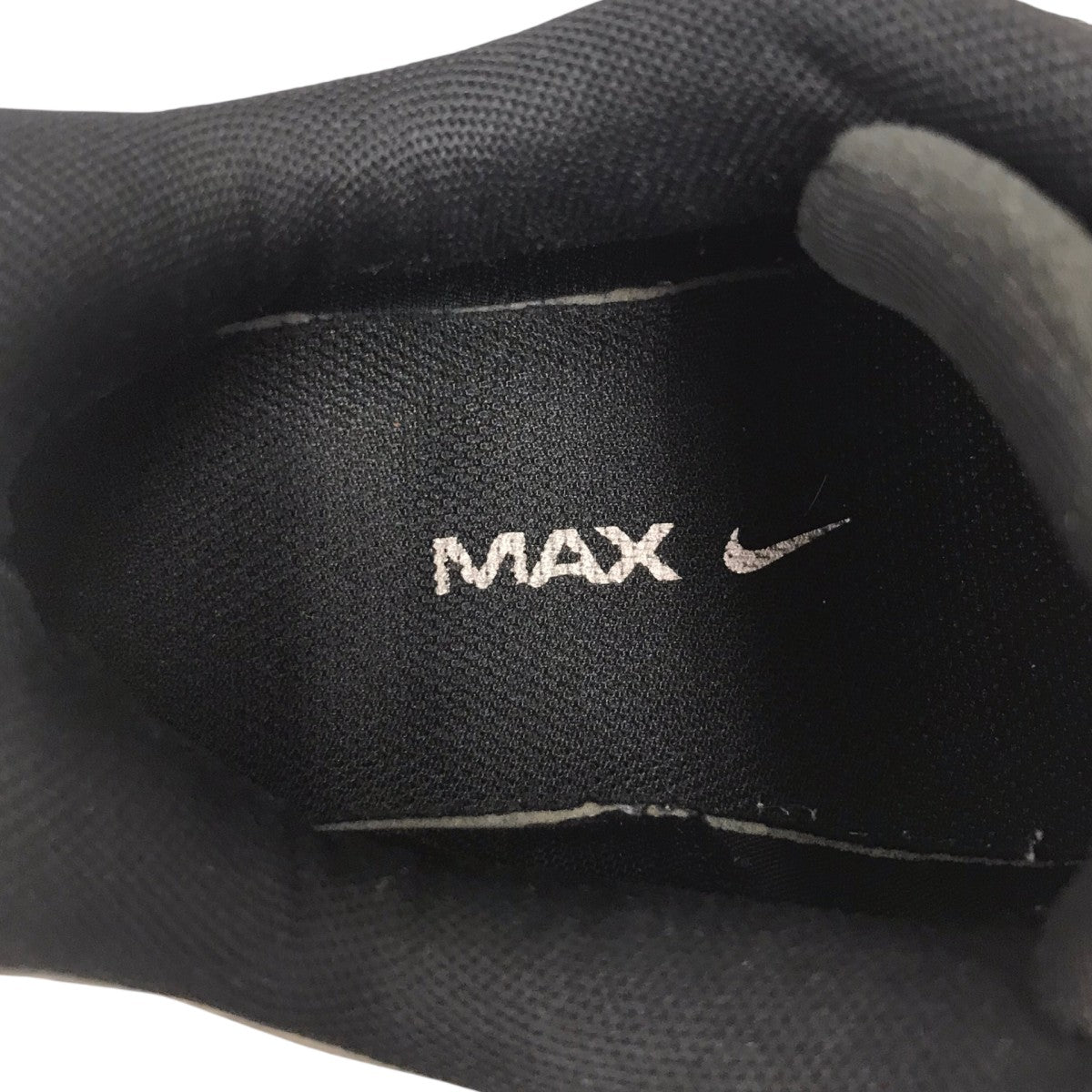 NIKE WMNS AIR MAX MUSE BLACK METALLIC SILVER ローカットスニーカー