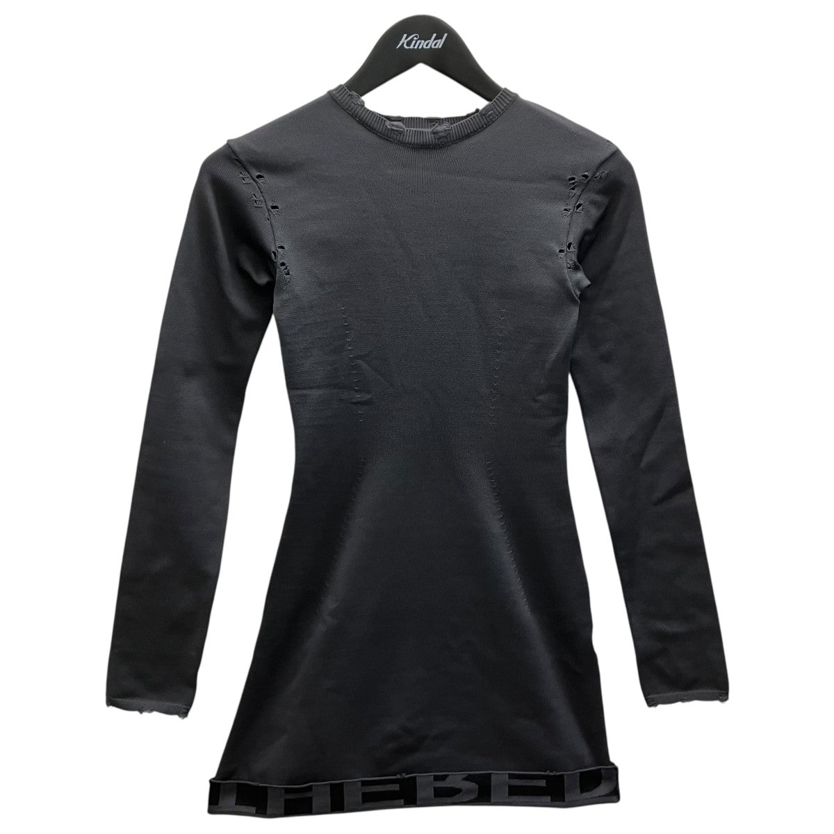 S damage dress half logo 長袖カットソー
