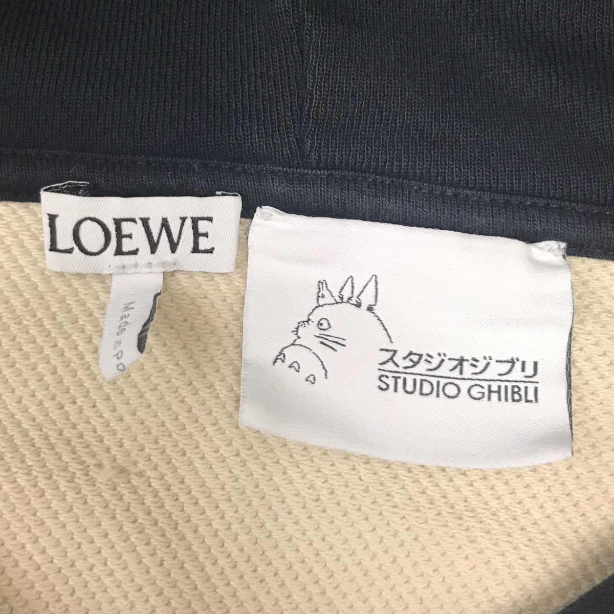 LOEWE×STUDIO GHIBLI スタジオジブリ まっくろくろすけプルオーバーパーカー 古着・中古-5枚目のアイテム画像