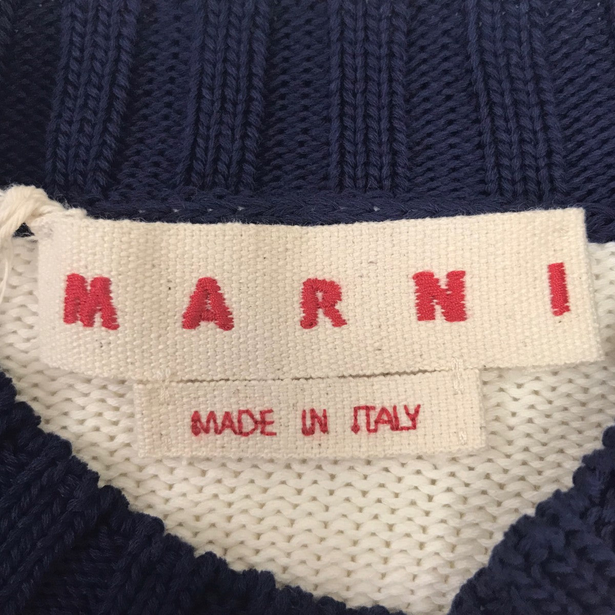 MARNI STRIPED COTTON LONG KNIT GAUGE コットンニット 古着・中古-5枚目のアイテム画像