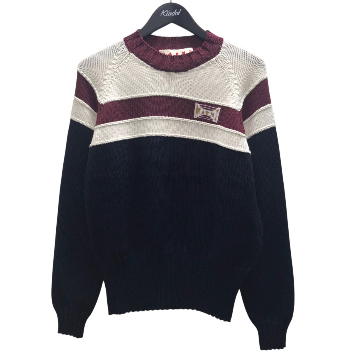 MARNI STRIPED COTTON LONG KNIT GAUGE コットンニット 古着・中古-1枚目のアイテム画像