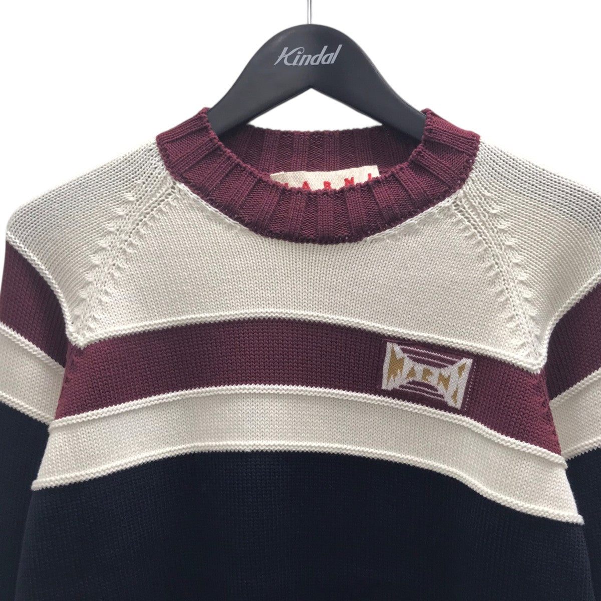 MARNI STRIPED COTTON LONG KNIT GAUGE コットンニット 古着・中古-3枚目のアイテム画像