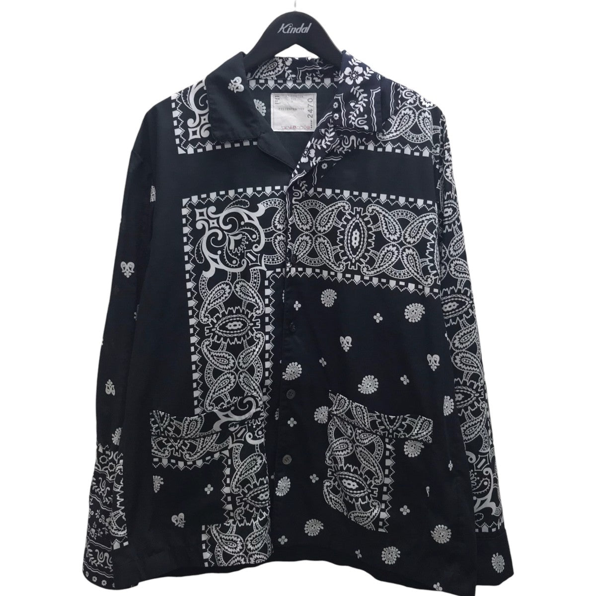 sacai 長袖バンダナシャツ 古着・中古-1枚目のアイテム画像