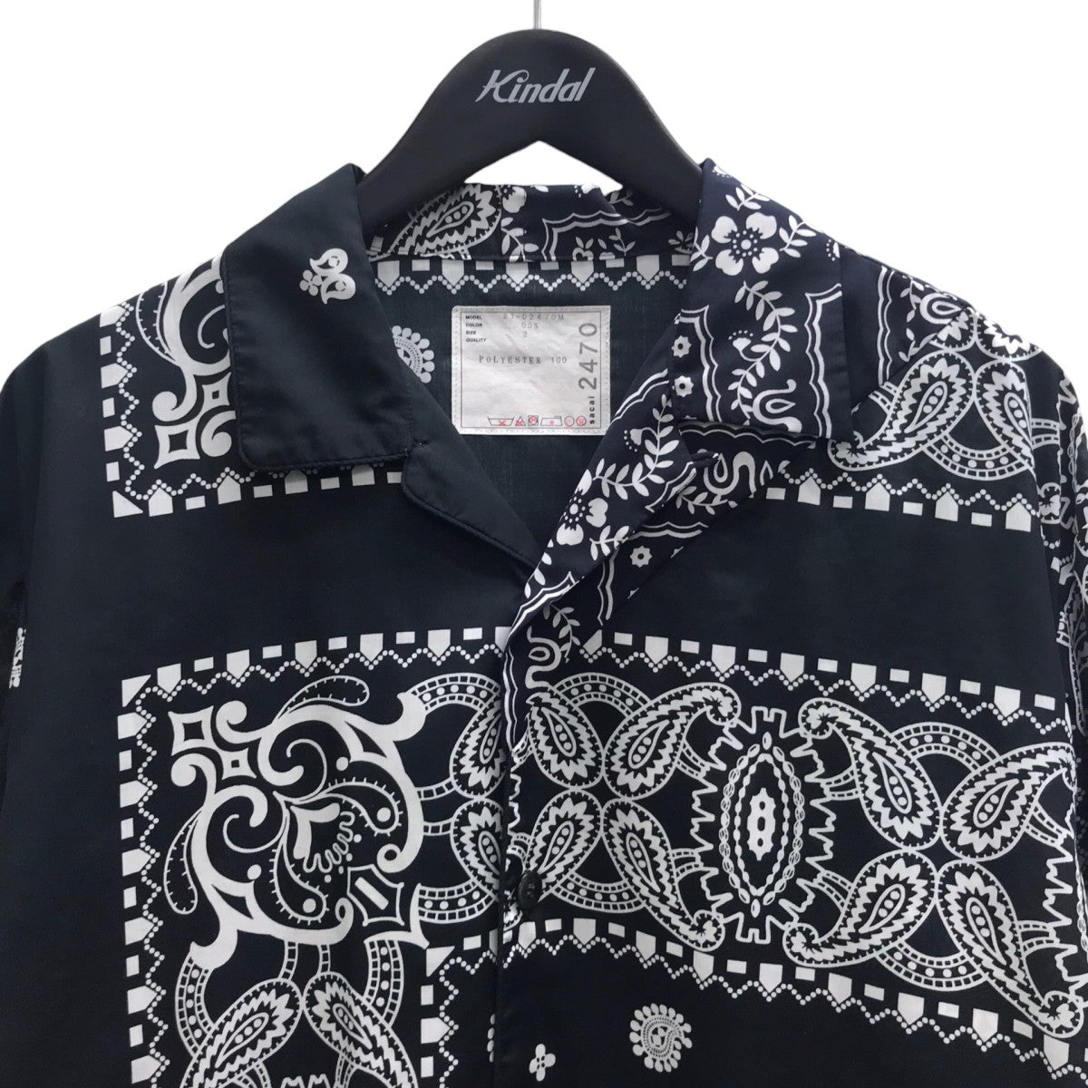 sacai 長袖バンダナシャツ 古着・中古-3枚目のアイテム画像