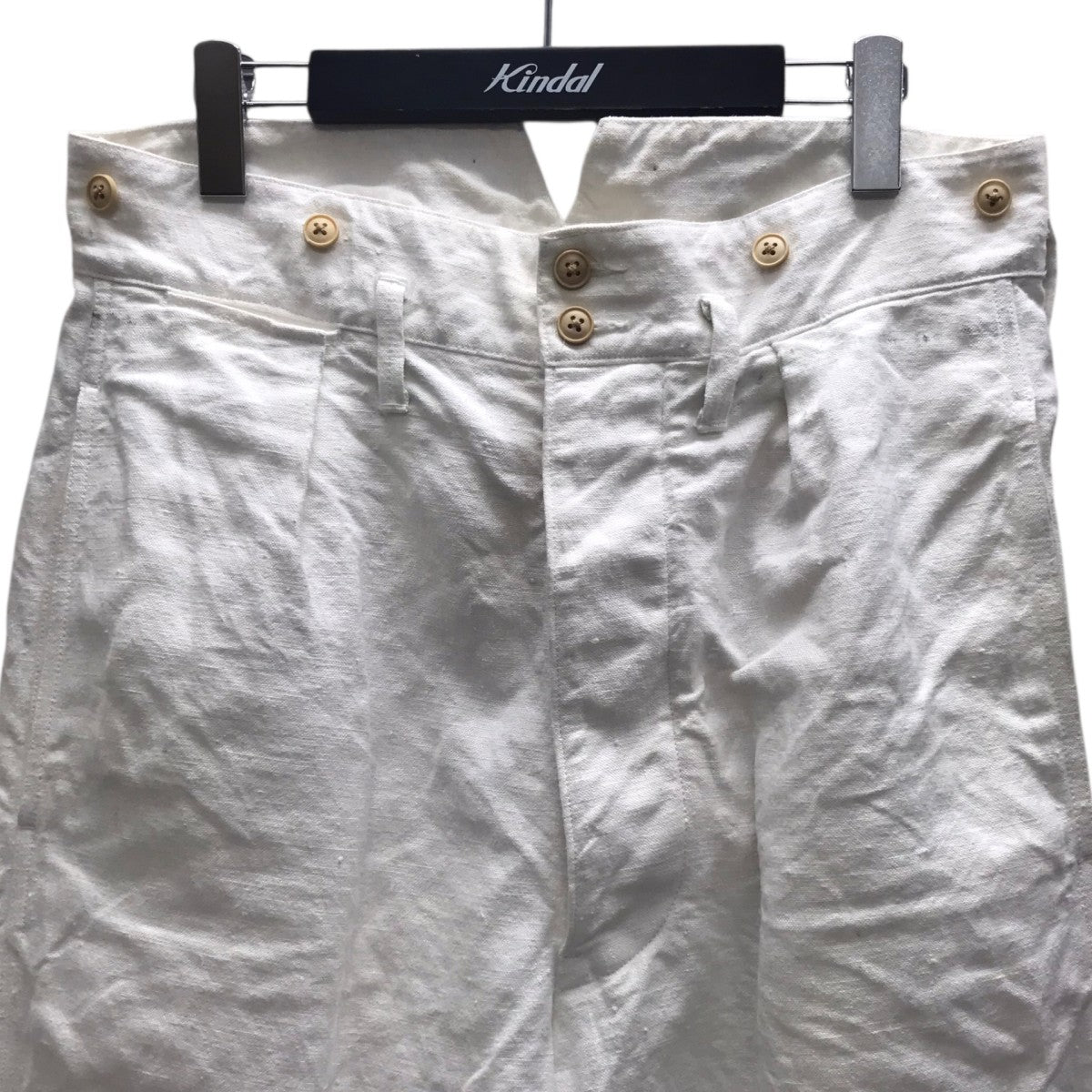 NIGEL CABOURN FRENCH WORK PANT HEMP CANVAS リネンパンツ 古着・中古-3枚目のアイテム画像