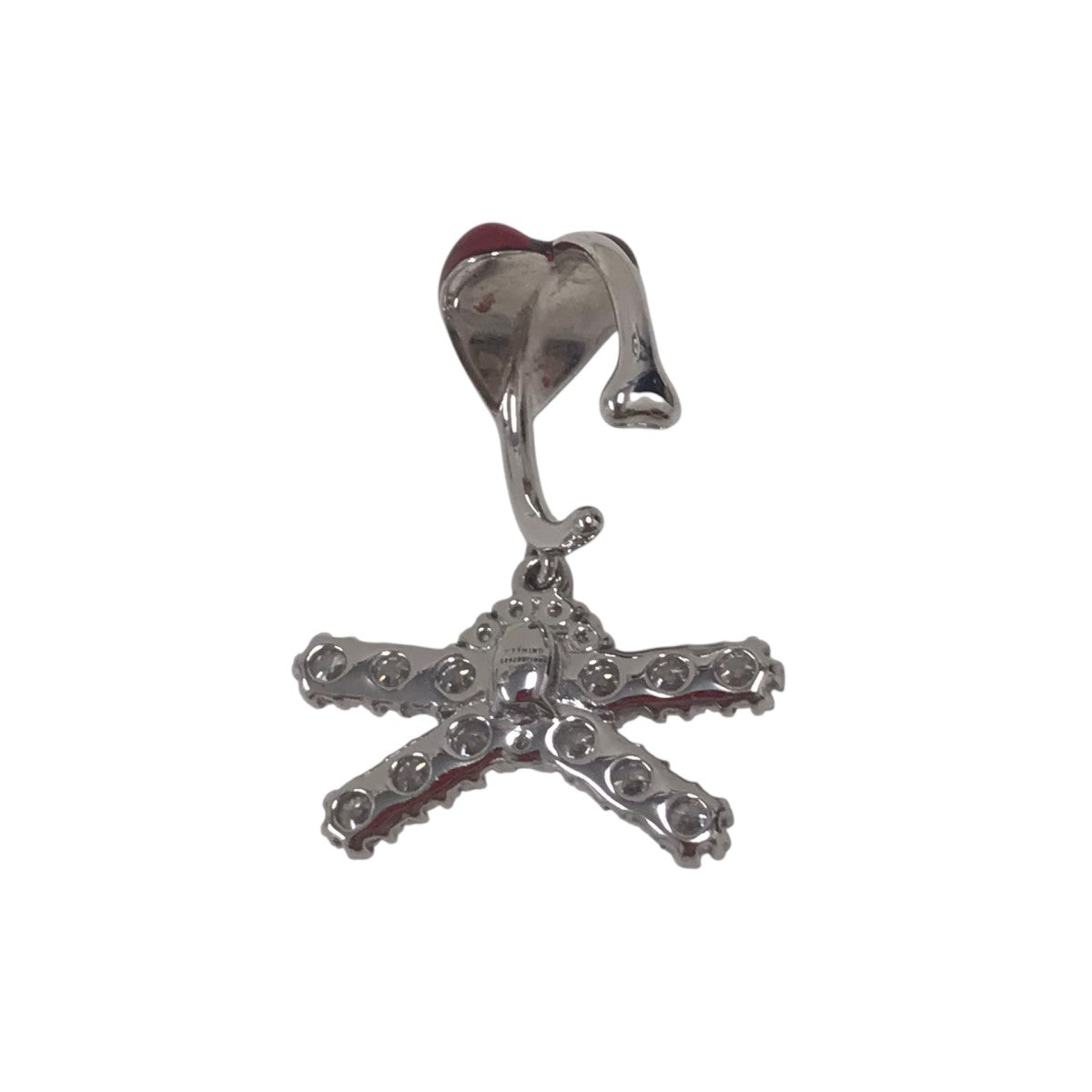 Enamel Heart Bow Lip Ring片耳リップカフ