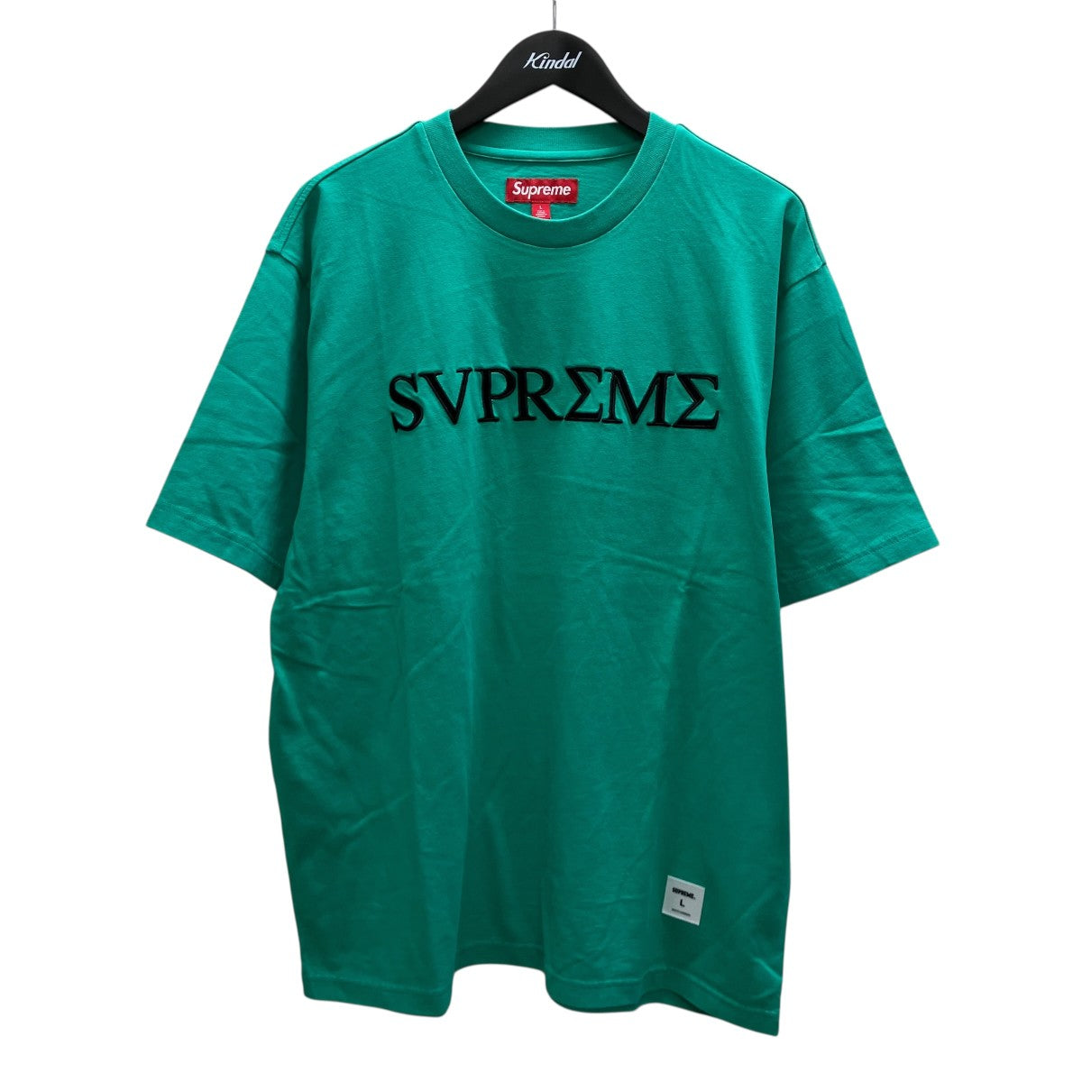 26SSGreek S S Top Aquaロゴ刺繍Tシャツ