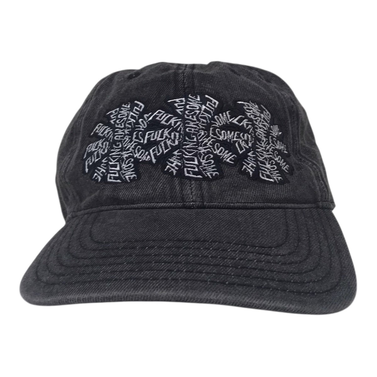 WASHED DENIM 6-PANEL HATロゴ刺繍キャップ