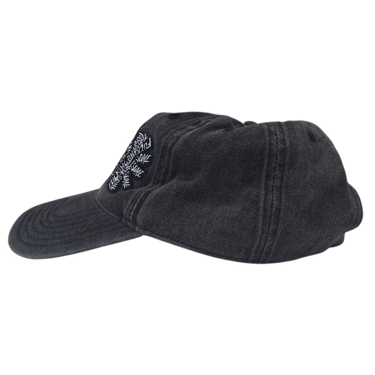 WASHED DENIM 6-PANEL HATロゴ刺繍キャップ