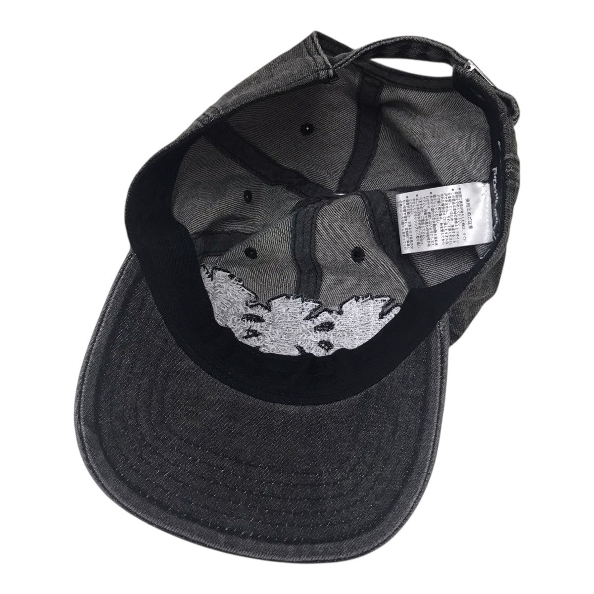 WASHED DENIM 6-PANEL HATロゴ刺繍キャップ