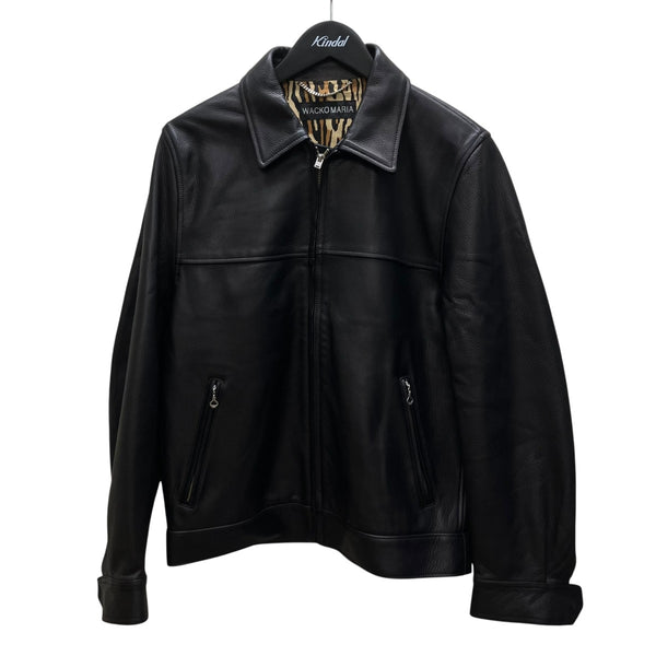 ワコマリア　レザージャケット ブラック WACKO MARIA(ワコマリア) 26SSSINGLE RIDERS LEATHER JACKET TYPE-2