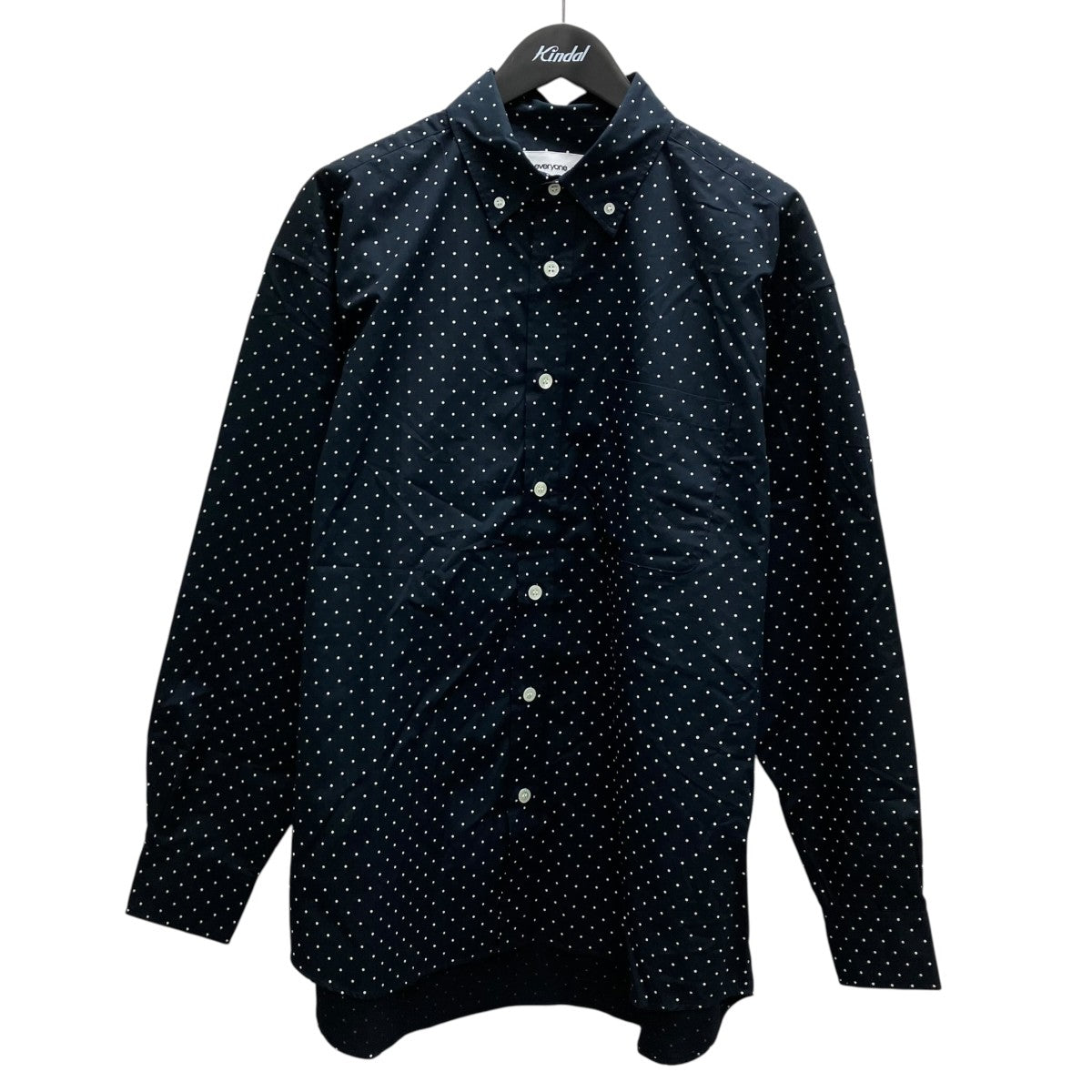 DOT BUTTON DOWN SHIRT ドット ボタン ダウン シャツ ネイビー ロングスリーブ 長袖