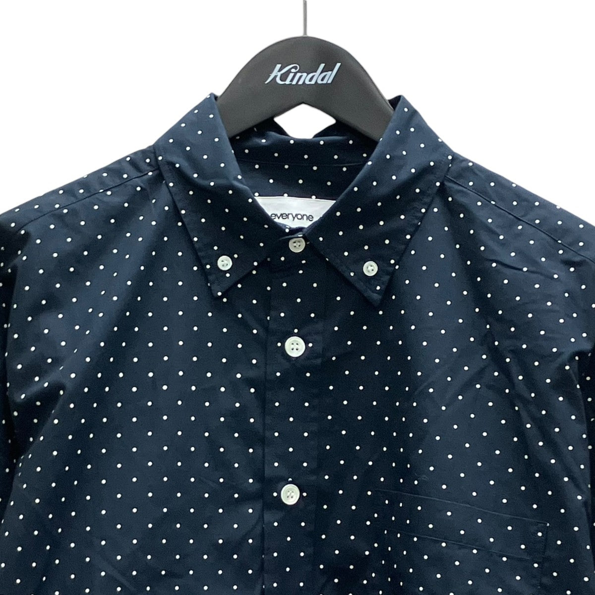 DOT BUTTON DOWN SHIRT ドット ボタン ダウン シャツ ネイビー ロングスリーブ 長袖