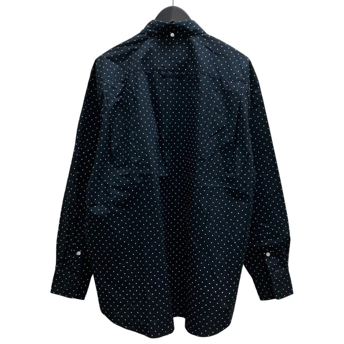 DOT BUTTON DOWN SHIRT ドット ボタン ダウン シャツ ネイビー ロングスリーブ 長袖