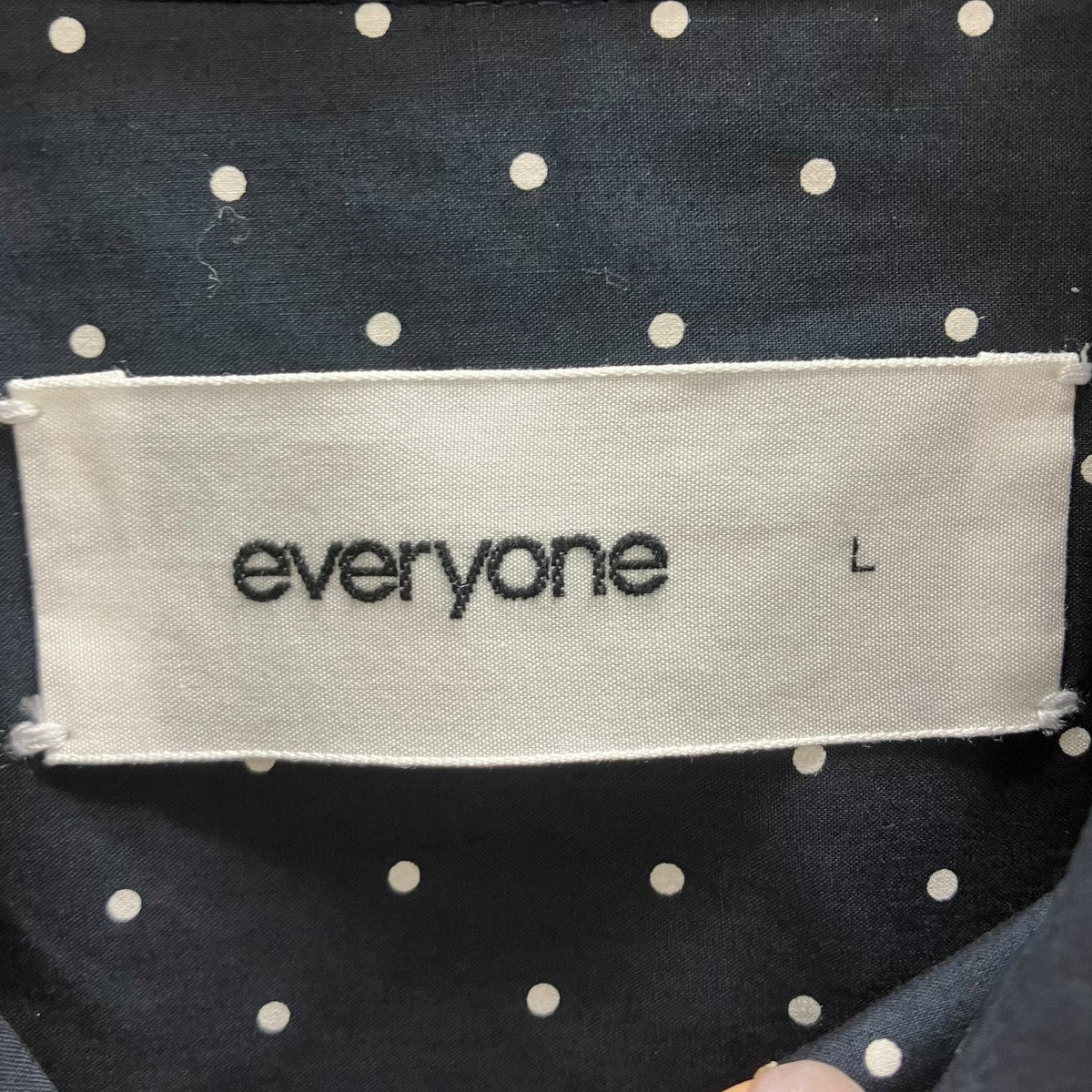 DOT BUTTON DOWN SHIRT ドット ボタン ダウン シャツ ネイビー ロングスリーブ 長袖