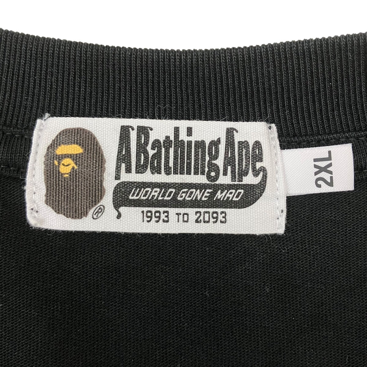 Black Metallic Coated Overall Print T-shirt 半袖Tシャツ