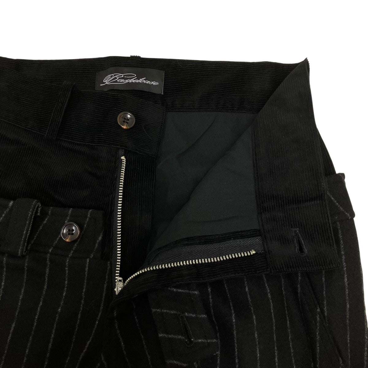DOUBULE TROUSER PANTドッキングストライプパンツ