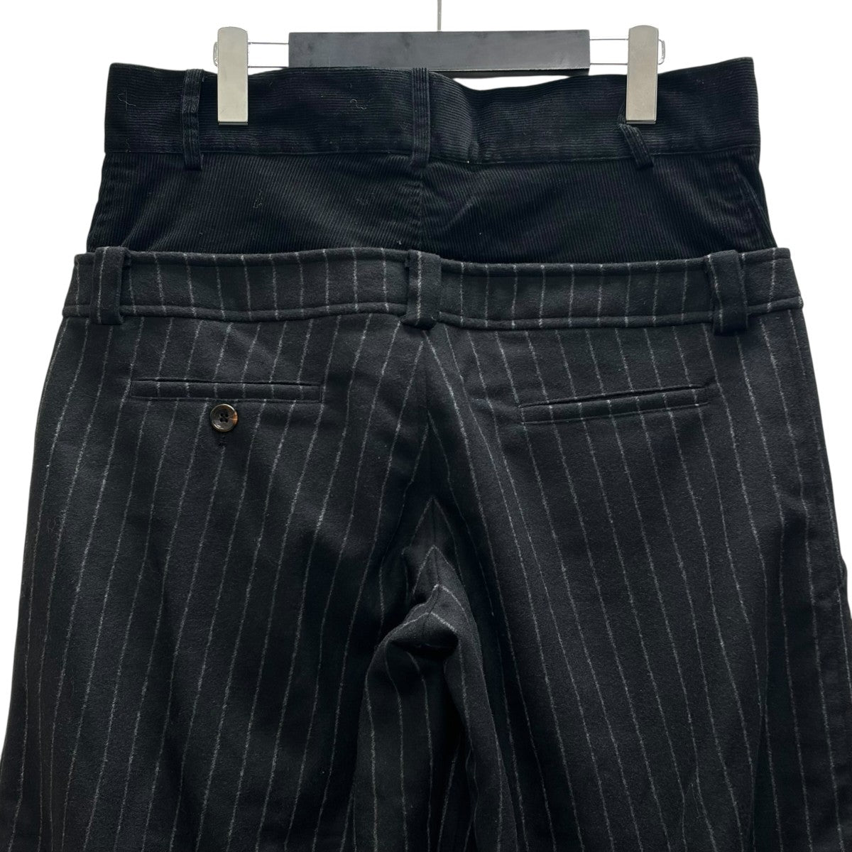 DOUBULE TROUSER PANTドッキングストライプパンツ