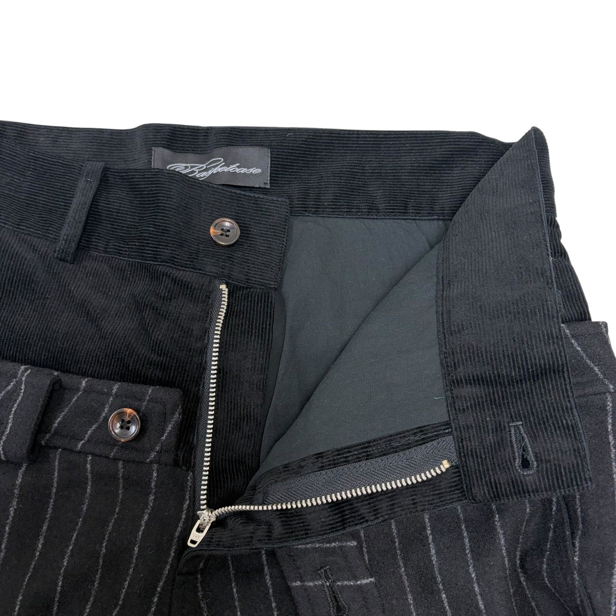 DOUBULE TROUSER PANTドッキングストライプパンツ