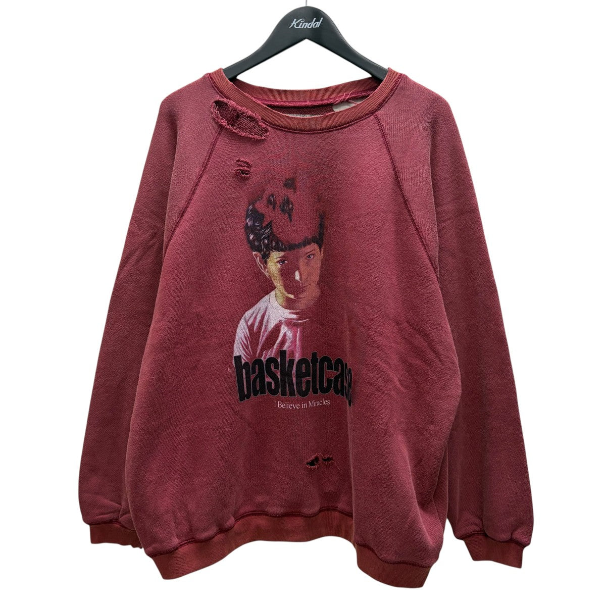 MIRACLE CREW NECK ダメージ加工クルーネックスウェット