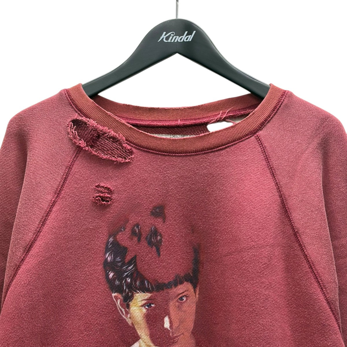 MIRACLE CREW NECK ダメージ加工クルーネックスウェット