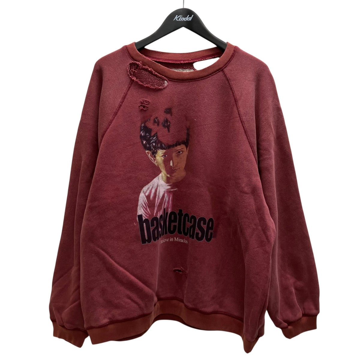 MIRACLE CREW NECK ダメージ加工クルーネックスウェット