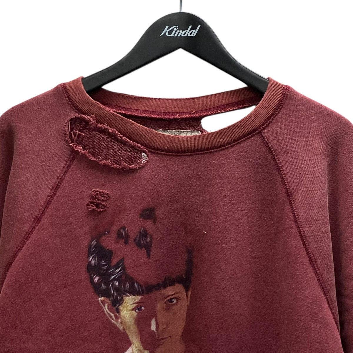 MIRACLE CREW NECK ダメージ加工クルーネックスウェット